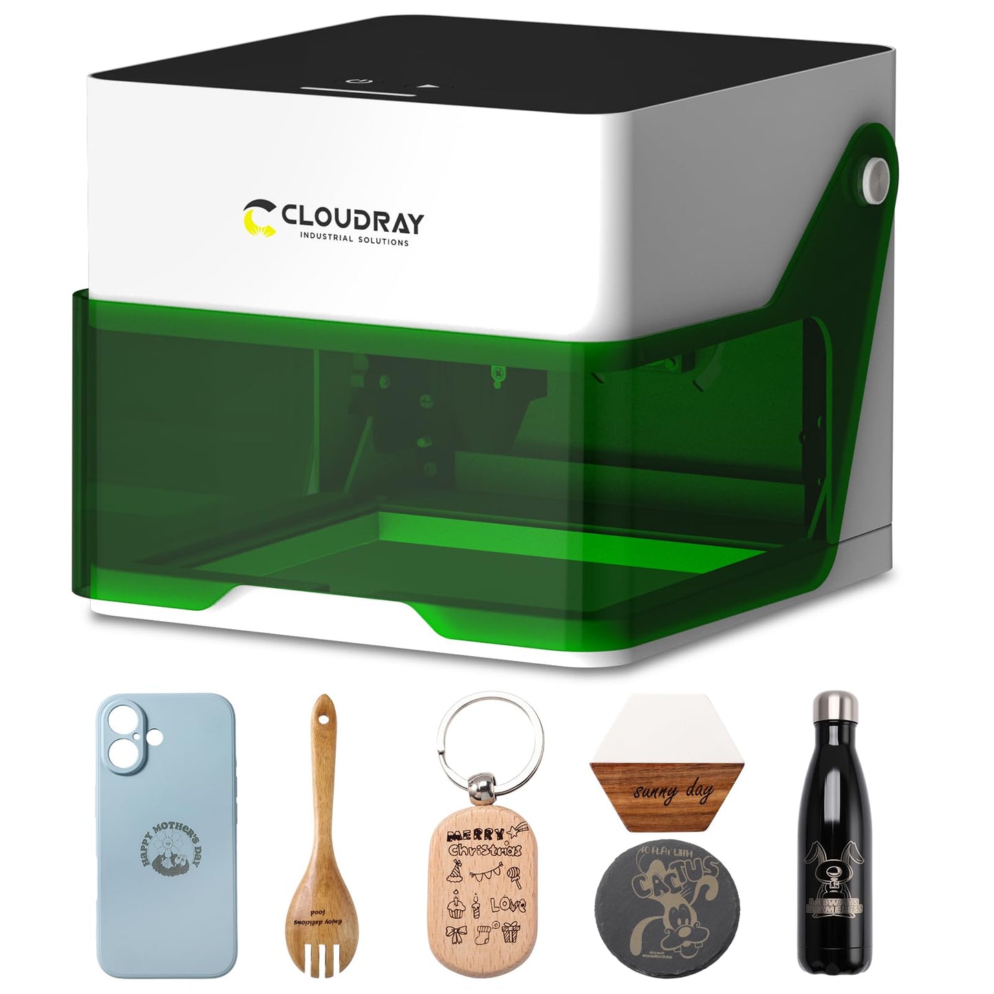 Cloudray 5W Diode, Laser Engraver Machine Mini Laser Etching Cutter for DIY Wood Leather Silicone Paper Glass Acrylic Cloth Enclosed Design Class1, 5000mW