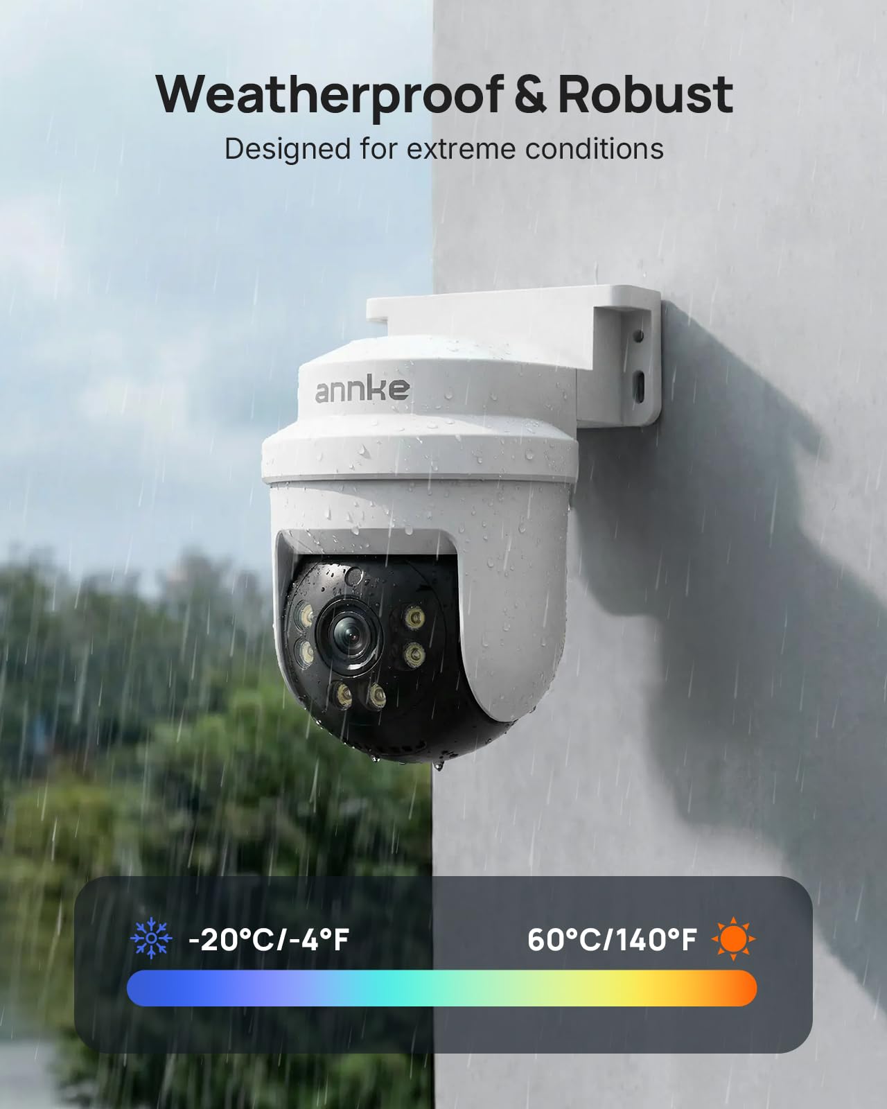 ANNKE 5MP PT Wired Security Camera System Outdoor with Night Vision, One-Way Audio, 8CH 3K Lite DVR and 8 x 5MP CCTV Cameras, 350° pan and 90° tilt, Human&Vehicle Detection, 1TB HDD for 24/7 Recording