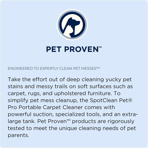 Bissell SpotClean Pet Pro - Portable Carpet Cleaner for Pet Stains | Compact & Powerful 2458
