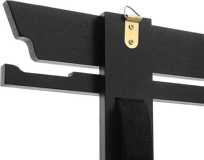 JUXYES Wall Hanging Martial Arts Belts Organizer for 10 Belts with Medal Hanger and Stickers, Bamboo Karate Belt Display Holder Rack, Taekwondo Belt Display Holder for Martial Arts Learners