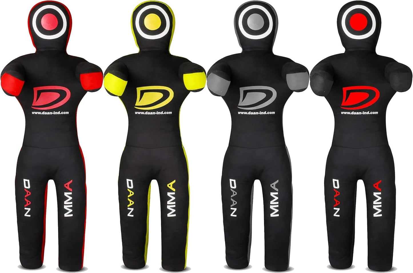 DAAN Grappling Dummy, Un-Filled Grappling Dummy Wrestling Dummy Jiu Jitsu Dummy for BJJ MMA Judo Karate Training Adult Kids and Youth Practice Tackling Dummies (Black, 6ft 180cm)