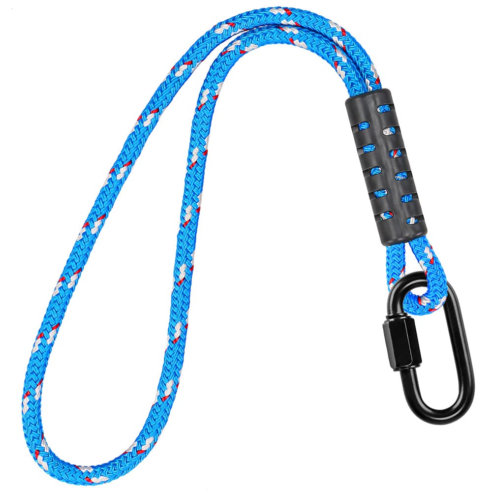 BeneLabel Poseidon Series Sewn Prusik Loops Ropes, Safety, 19", Diameter 2/5", 2 Pack, Blue