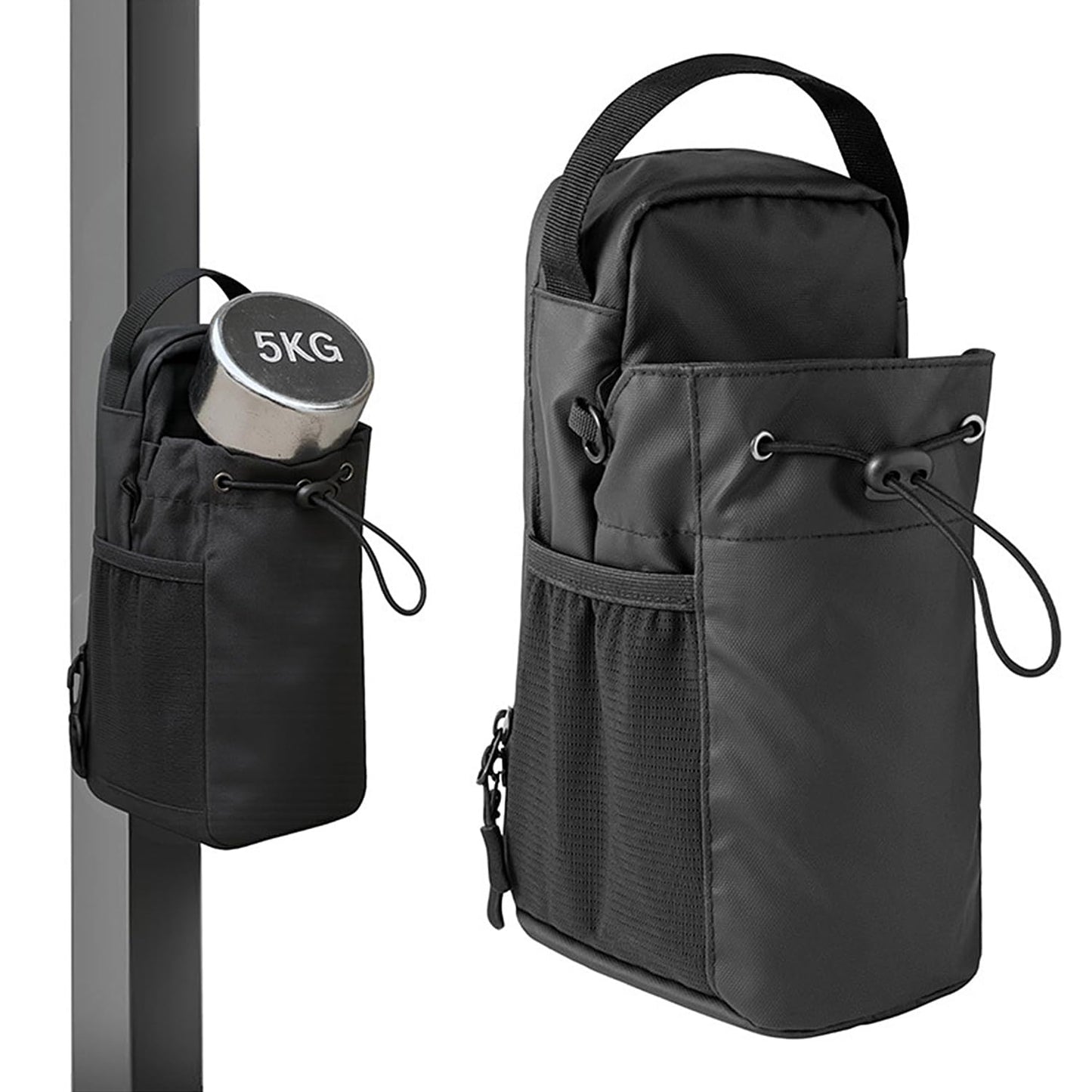 OHLI Magnetic Gym Bag for Men and Women – Sling Bottle with Magnetic Attachment | Water Bottle Holder, Gym Pouch, Crossbody Bag for Travel, Sports, Work, Fitness