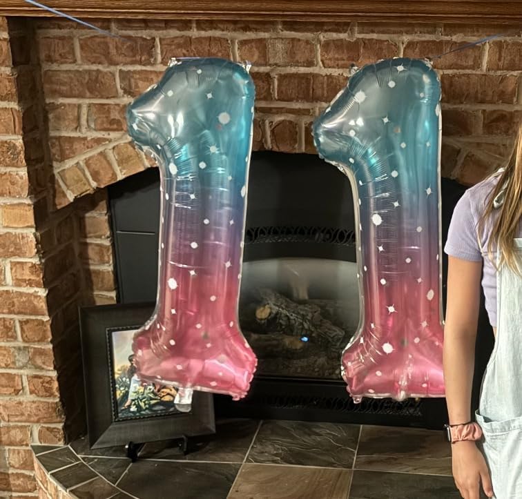 Number 0 Balloons - 40 Inch Pink, Purple & Blue Birthday Decorations for All Ages | Wedding & Baby Shower