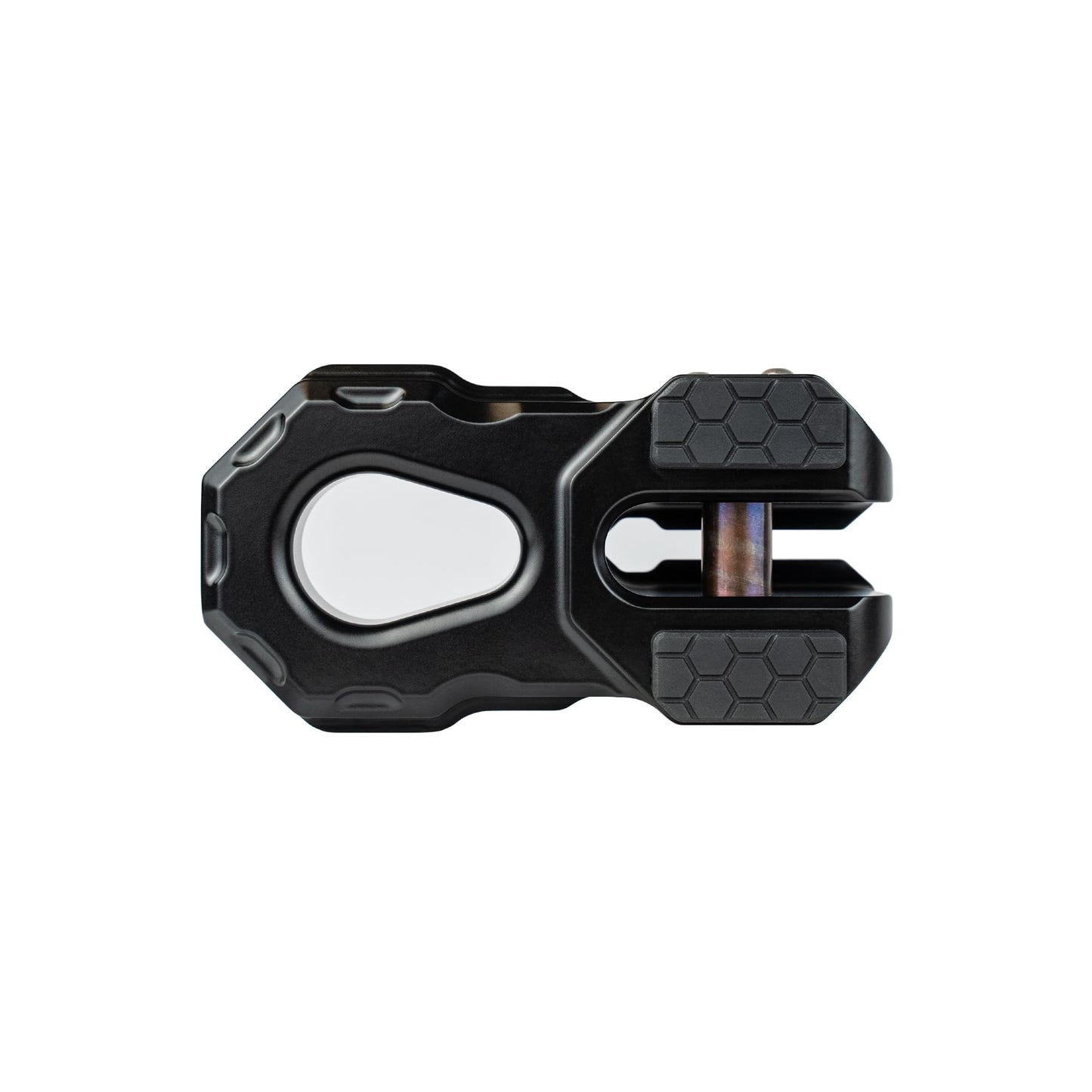 Agency 6 Billet Winch Shackle - Lightweight Aluminum Winch Attachment for Synthetic Line - 19,000 Pound Load Limit - Made in The USA with US Certified Materials - Black