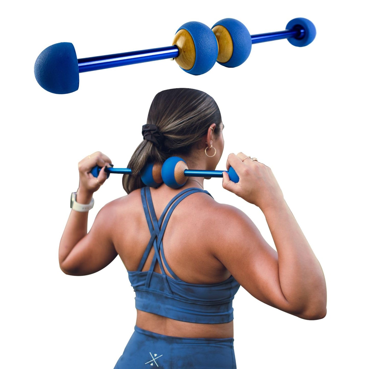 MOBO 7-in-1 Muscle Roller Stick – Full-Body Massage Roller for Myofascial Release, Trigger Point Therapy, Muscle Recovery, Deep Tissue Leg & Back Pain Relief, Physical Therapy, Gym & Travel Use