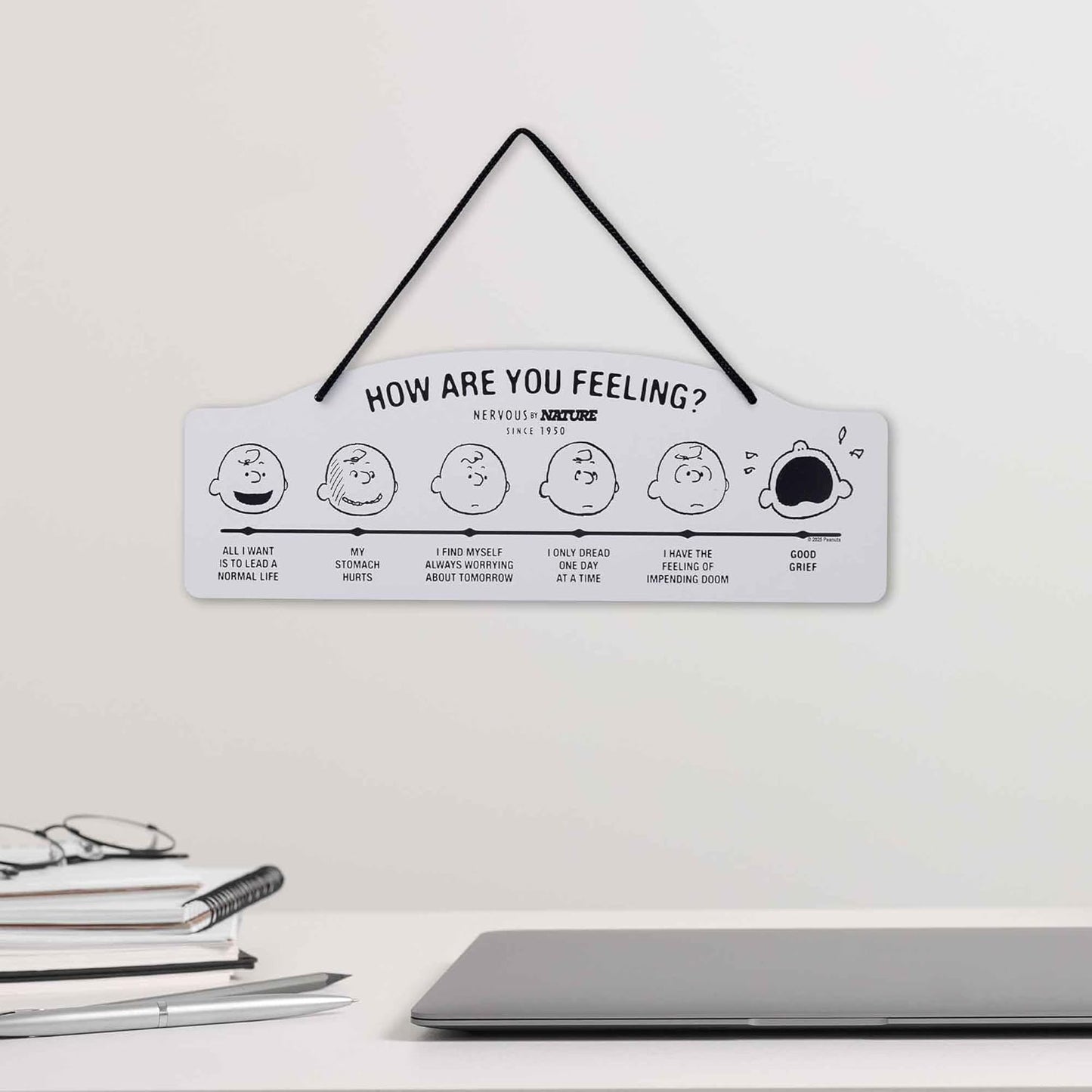 Peanuts How Are You Feeling Hanging Metal Sign - Humorous Wall Decor for Home | Perfect Gift Idea