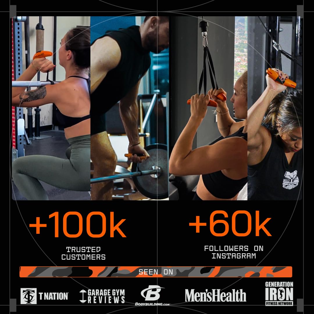Angles90 Camo Pull-Up Grips - Black TPU - Ergonomic Cable Machine Attachment - 4-in-1 Lat Row Attachment - Portable Forearm & Grip Strength Trainer for Sturdy Gym Handles