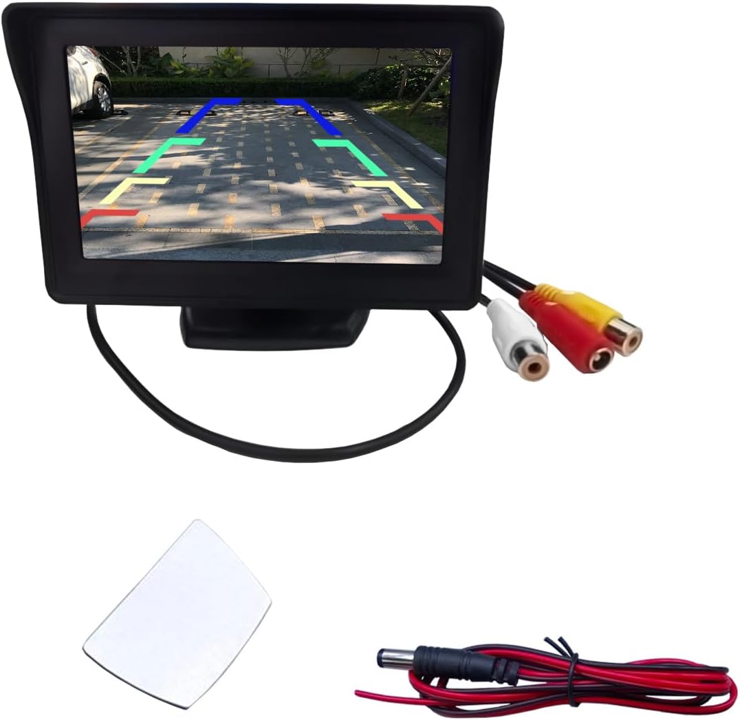 LAINLOY 4.3 Inch TFT LCD Car Color Parking Aid System Monitor Display, Vehicle Rear View Reverse Monitor Screen