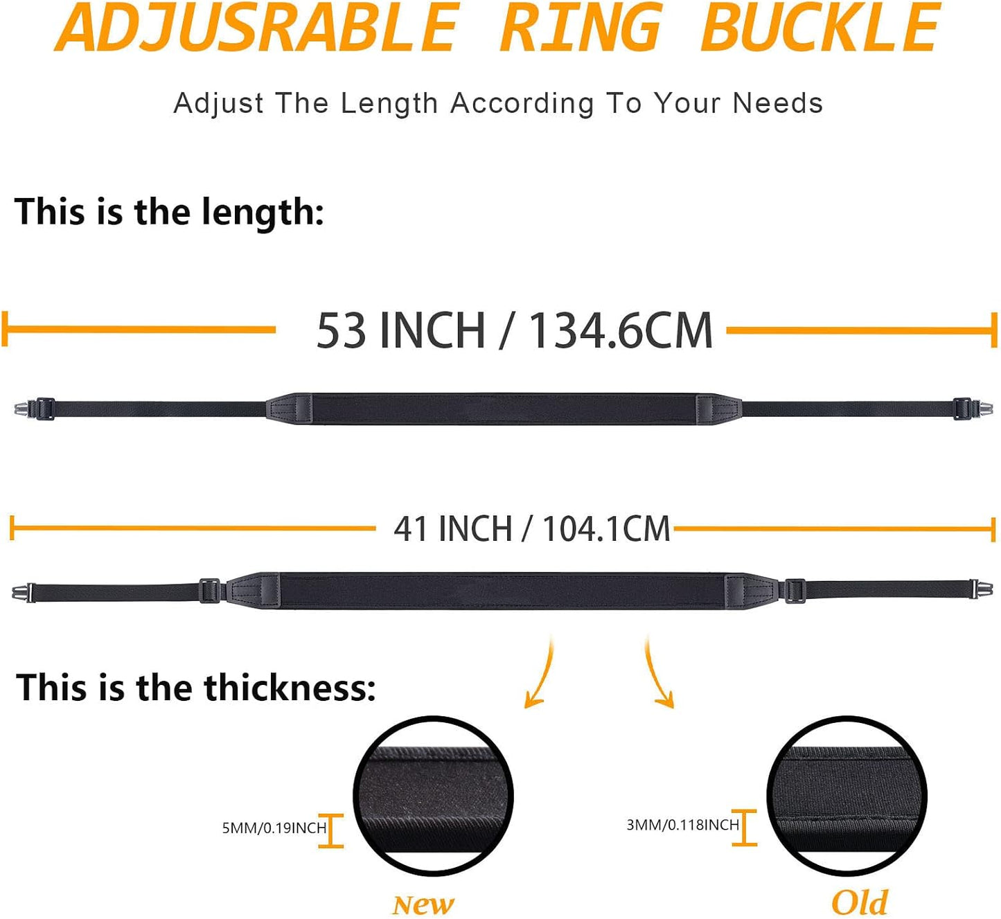 2 FIEIL Pank Universal Neoprene Neck Shoulder Strap Soft Camera Strap with Anti Slip Material for Video Camcorder