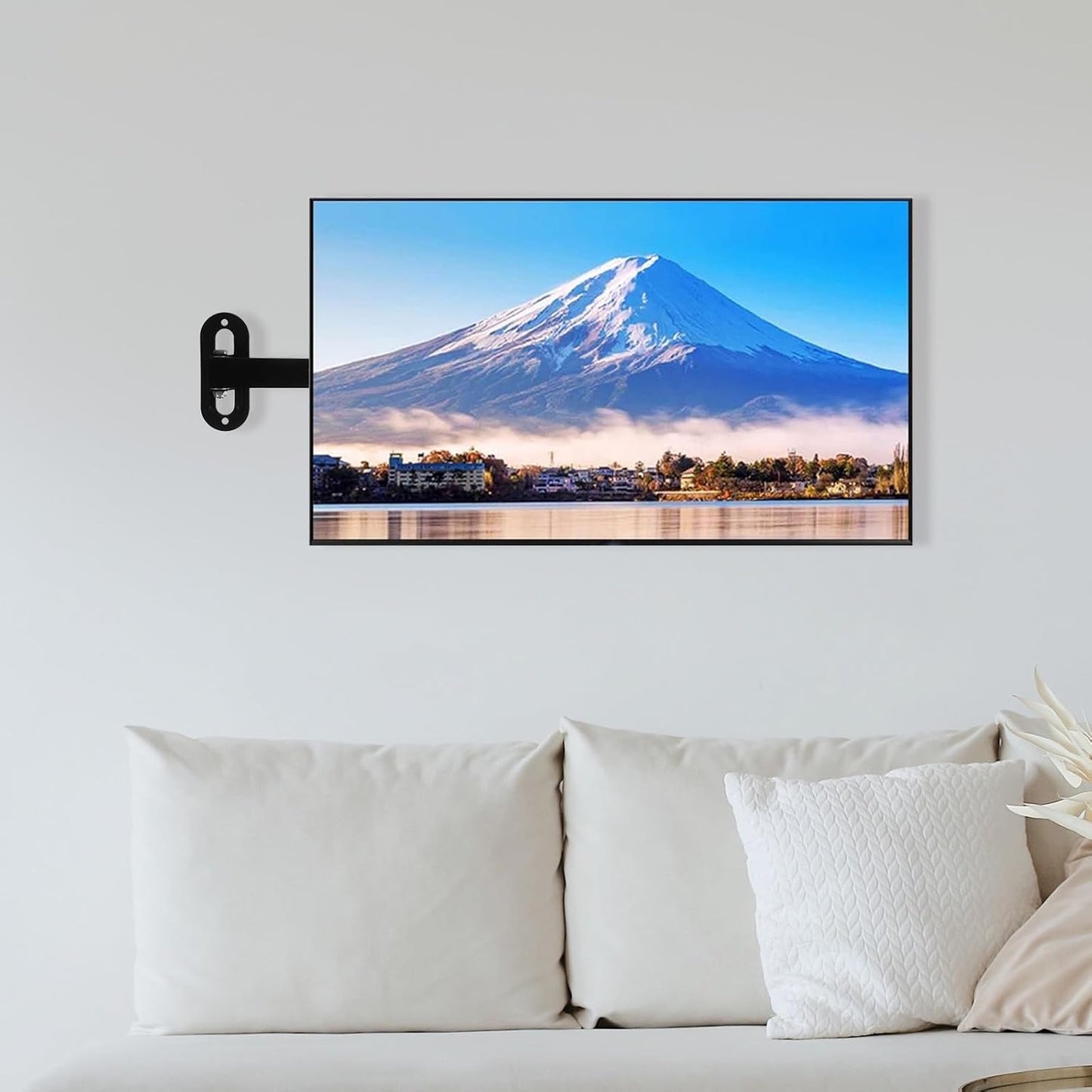 balacoo 14-27 Inch Adjustable Monitor Wall Mount Bracket for Computer Screens and Tvs, Fixed No-Drill Screen Holder