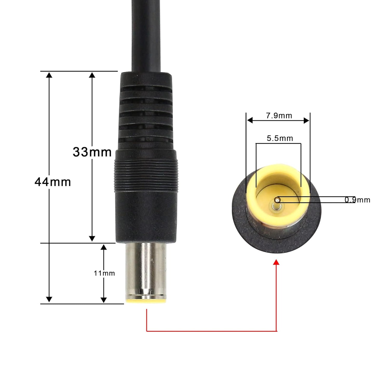 12V 8mm DC7909 7.9 5.5mm GINTOOYUN DC Cigarette Lighter Cable, x Charger Power Supply Cord for Car DVR, Bluetooth