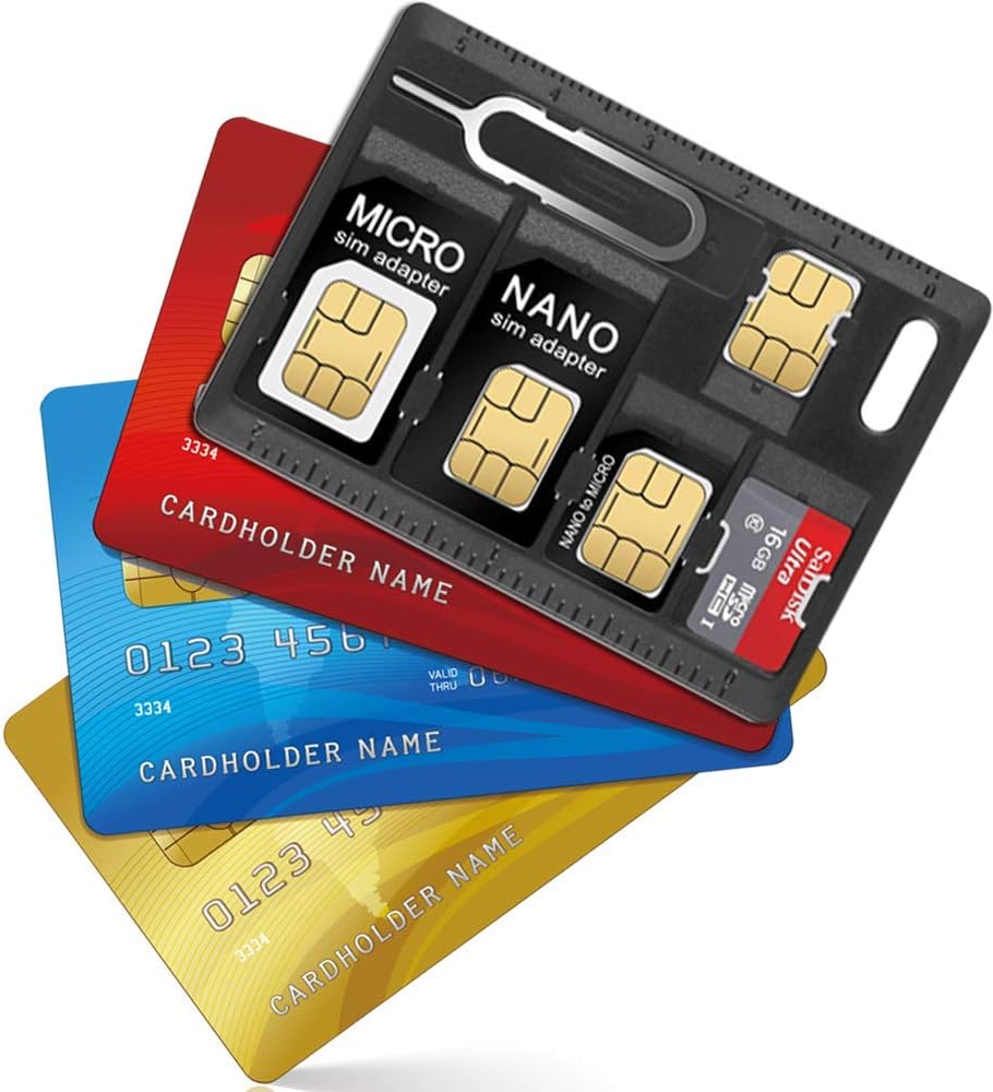 CKANDAY 2 Packs Set 3 1 SIM Card Holders with Tray Opener Pins, Card Storage Tool for Standard Micro Nano Micro-SD