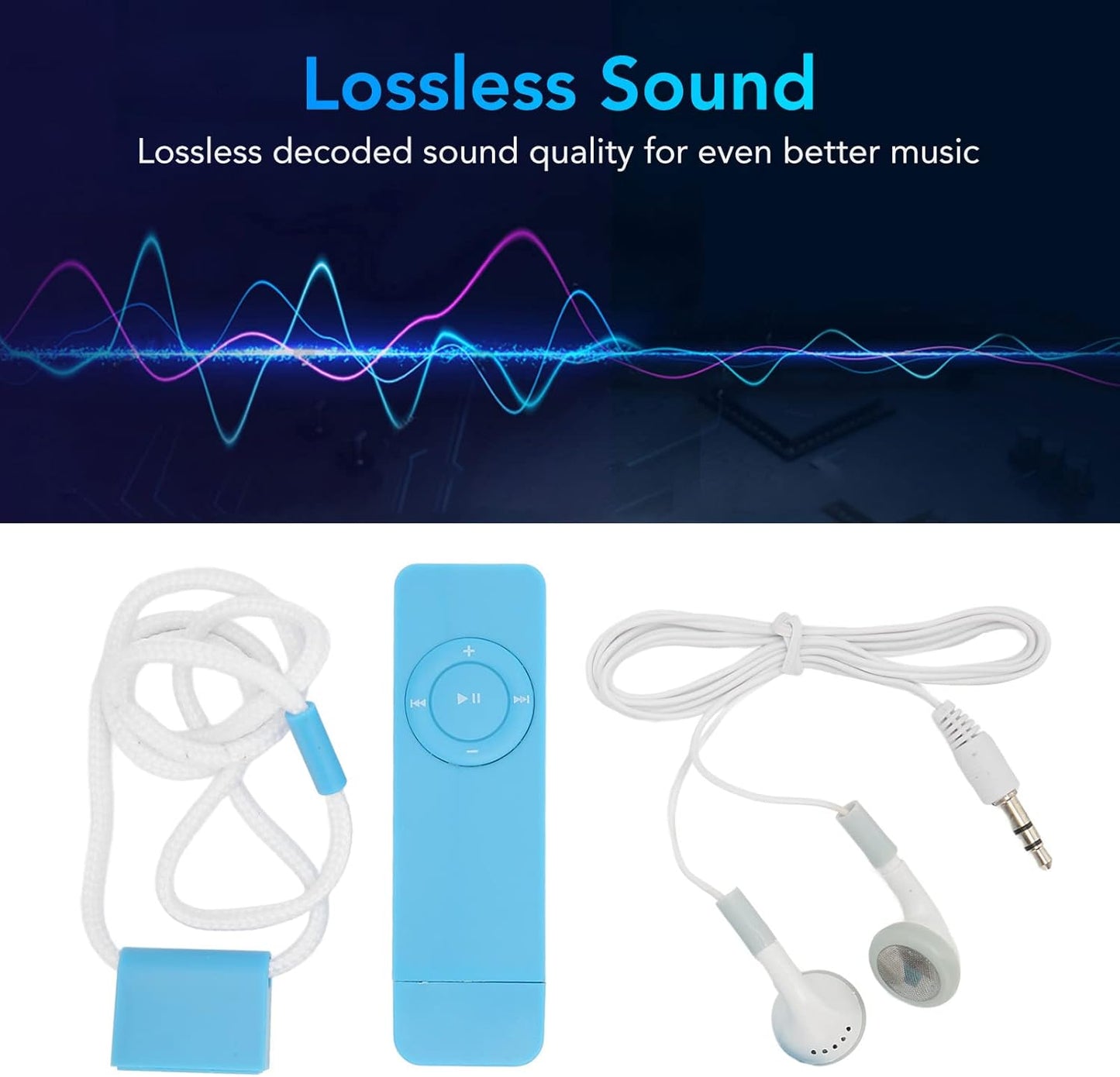 ASHATA 64GB MP3 MP3 Mp3 Player, Portable Digital Lossless Sound Music Player, Portable HiFi Sound Music Player, E Book