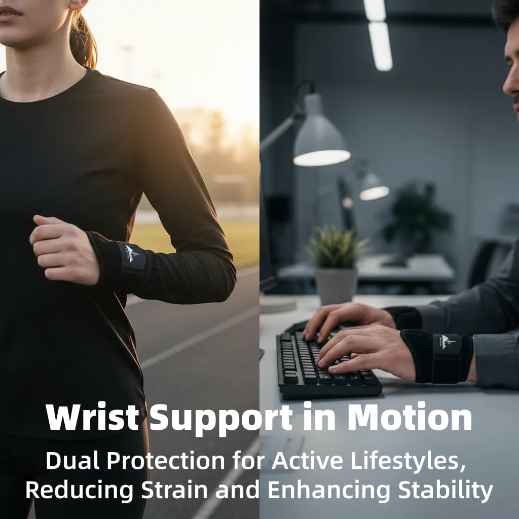 Imentha 2 Pack Wrist Braces - Wrist Wraps for Carpal Tunnel, Arthritis, and Tendinitis Pain Relief - Fits Both Right and Left Hands - Compression and Support for Fitness Enthusiasts