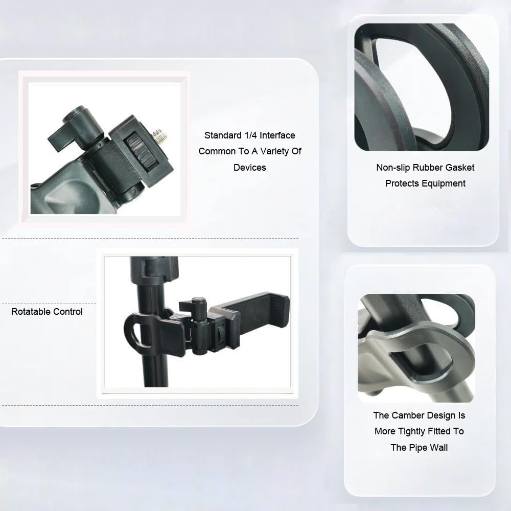 ThtRht 2 Pack 1/4 Monitor Camera Mount Clamp Clip Screen LCD Display Top Fill Light Flash Holder Webcam Stand