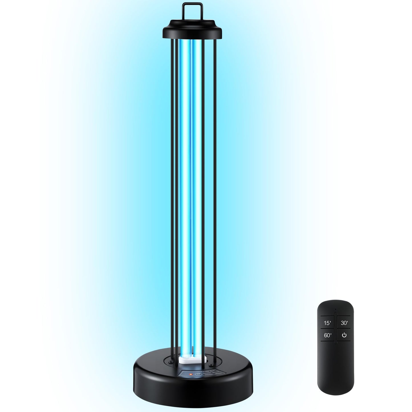 Qualirey 100W UV Light Sanitizer with Ozone Purifier for Room, UV Lamp with 3 Gear Timer Remote Control, Home Disinfection Device for Large Space, Disinfection Faster and More Thoroughly