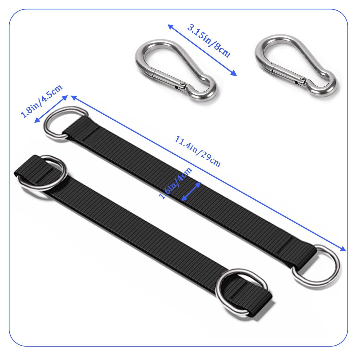 Favuit Fitness Pulley Cable Attachments, Tricep Extension Strap Cable Attachments Straps Cable Pulley System Accessories Home Gym Fitness Strap for Greater Range of Motion (Straps)