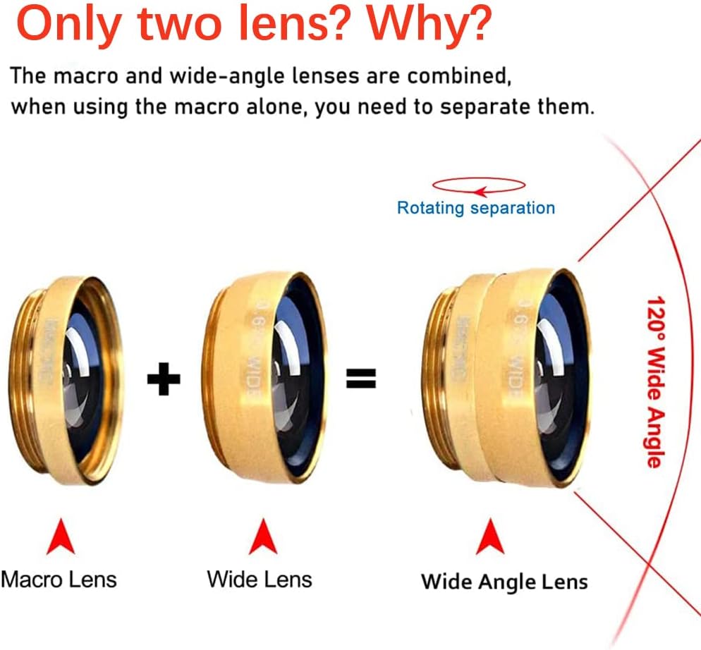 ANJIELO SMART 3 1 in Cell Phone Camera Lens Kit Wide Angle Macro Fisheye Lens Universal for Smart Phones iPhone Samsung