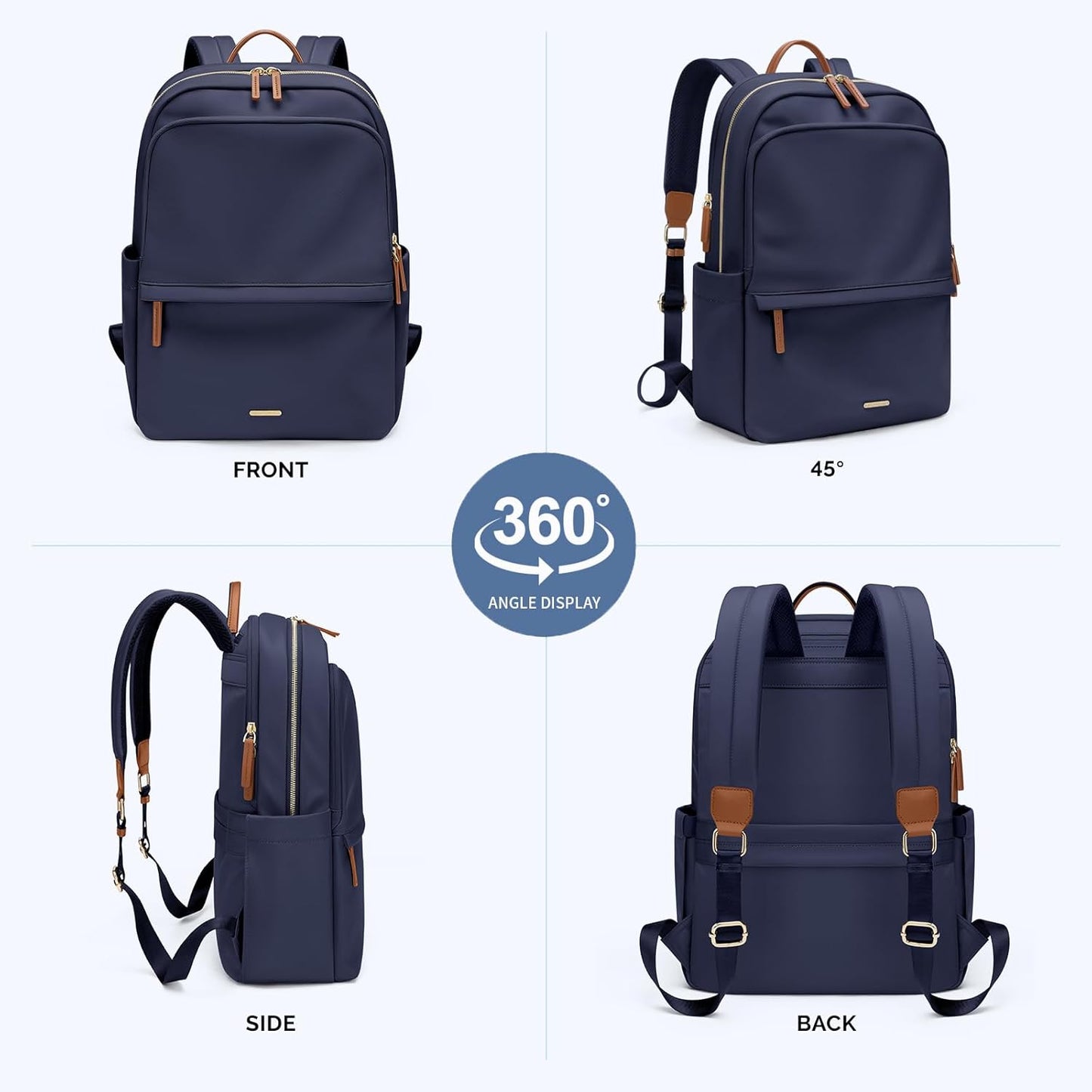 Backpack Daypack Backpack 14 Inch GOLF SUPAGS Women Laptop Casual for Work Travel College Purse Fits Notebook (Navy