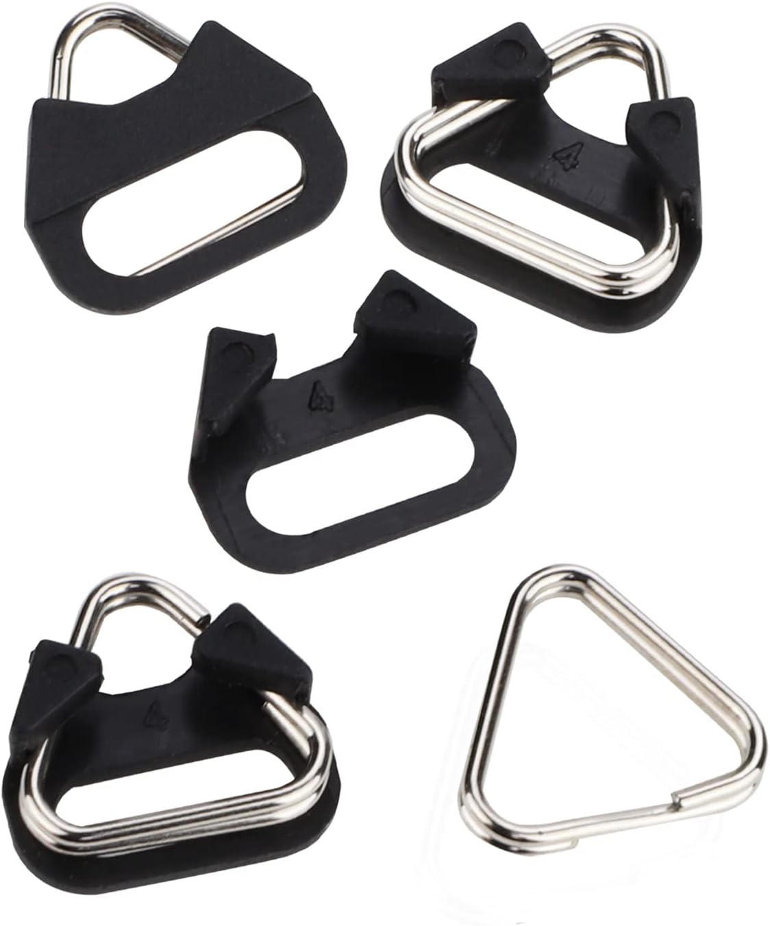 (2 Camera Strap Hook Triangle Split Ring Compatible with Sony Fuji DSLR Mirrorless Camera W/Round Eyelet Pair)