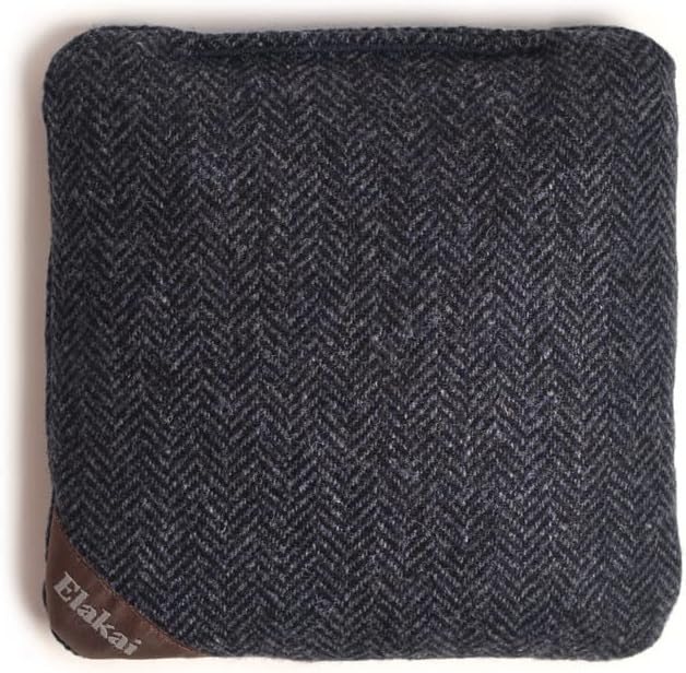 Elakai Cornhole Bags All Weather Single Sided Herringbone Regulation Size and Weight Set of 4 Size 6 in x 6 in