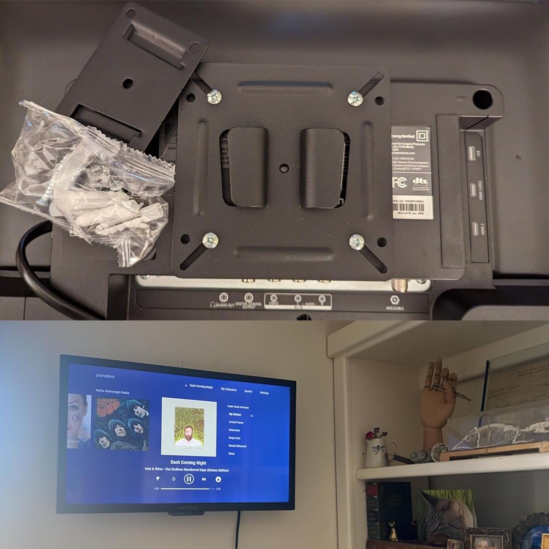 QLXHBOT 14-24 100x100mm 30lbs 15 19 20 22 23 Inch Monitor Wall Mount Most TVs Computer Universal Low Profile RV TV Wall