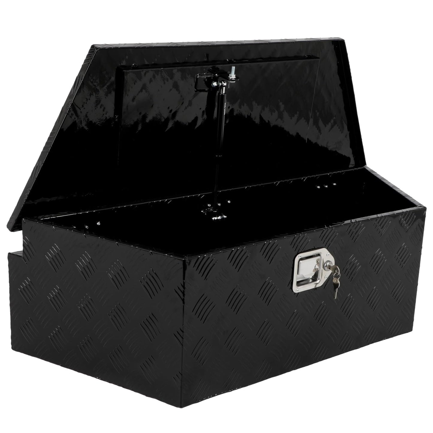 SCITOO 39" Aluminum Truck Bed Tool Box,Diamond Plate Heavy Duty Crossover Storage for Most Full Size Pickups,Lockable Weatherproof Chest,Fits 39" Truck Beds,Easy Access to Load and Unload