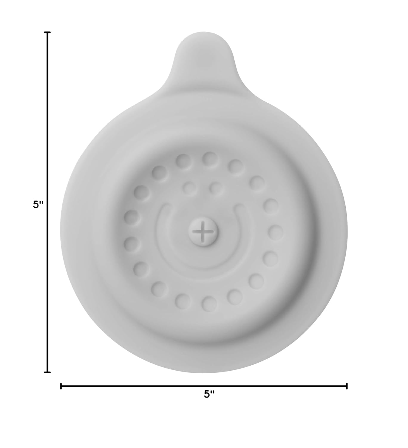 Ubbi Bathtub Drain Cover - Silicone Suction Stopper for Baby Bath Time | Gray Color
