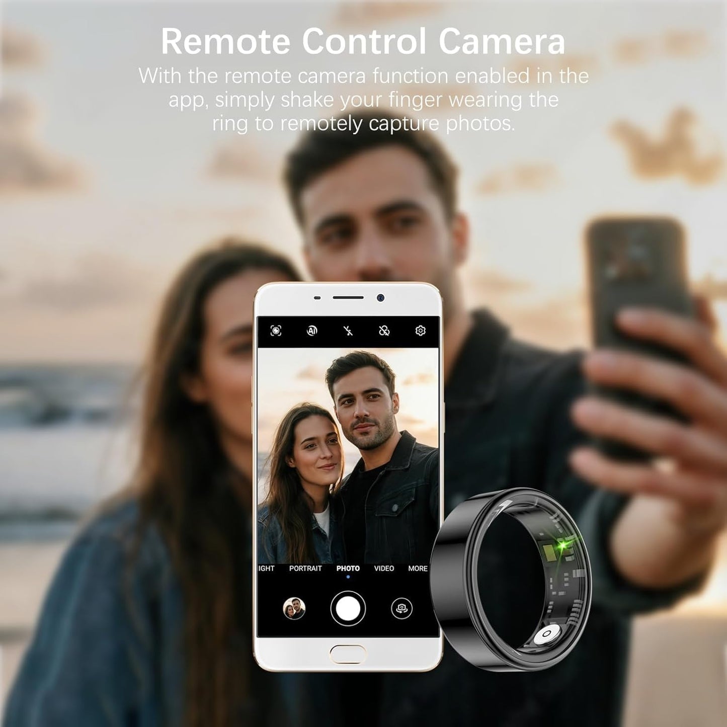 Smart Rings for Women Men, Fitness Ring with Heart Rate, Blood Oxygen, HRV, Stress, Sleep Tracker, Step Tracker, No Subscription Fee, lP68 Waterproof Smart Ring for iPhone & Android (Black 12#)
