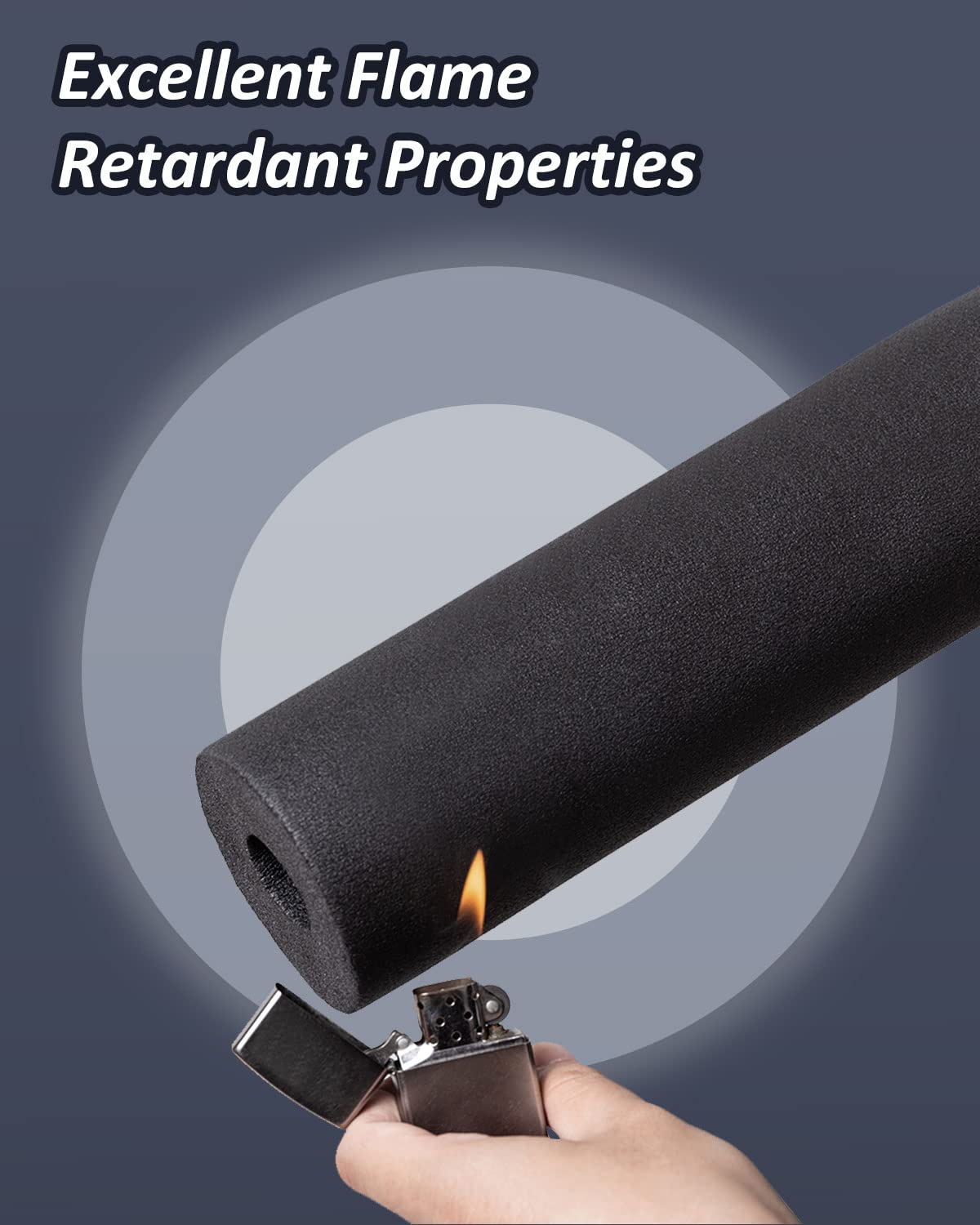 Pipe Insulation Foam Tube - 1/4" Foam Tubing for AC Unit, Guitar Stands, Exercise Machine Handle and Roof Rack, etc, 1/4"(6mm) ID 15/16"(24mm) OD - 6Ft
