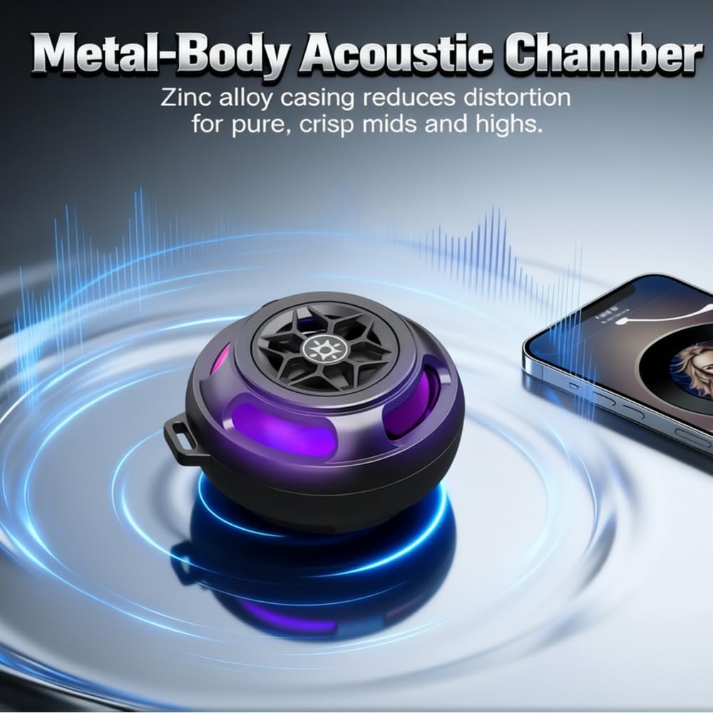 Starphen 2026 6.0 Speaker with Fidget Spinner , New Bluetooth Fidget Toys for Adults Men, Metal Spinning Speaker