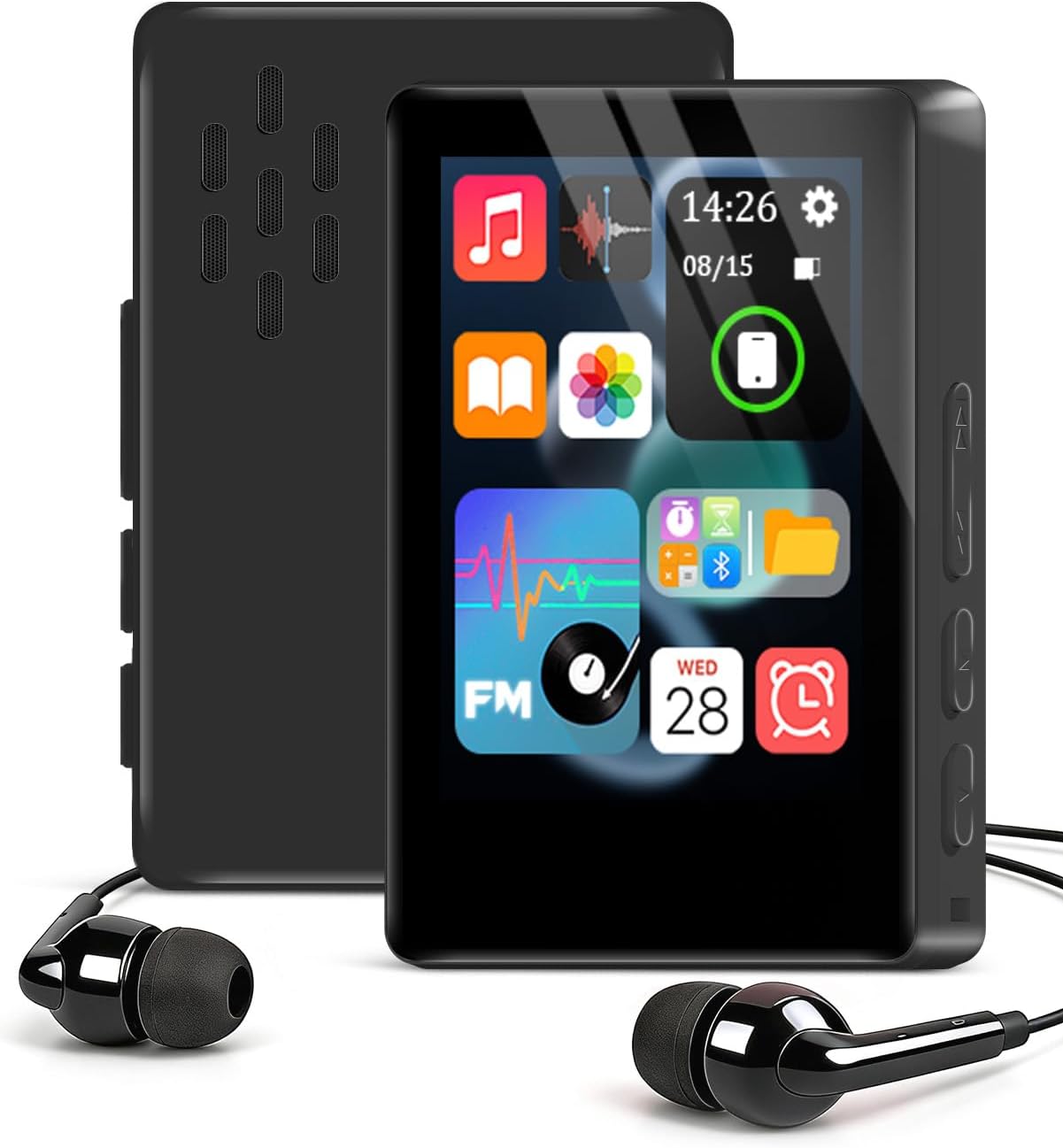 VANSING MP3 5.2 MP3 512GB(Black) Portable Player with Speaker, Mini Bluetooth Player with Headphone Jack,Independent