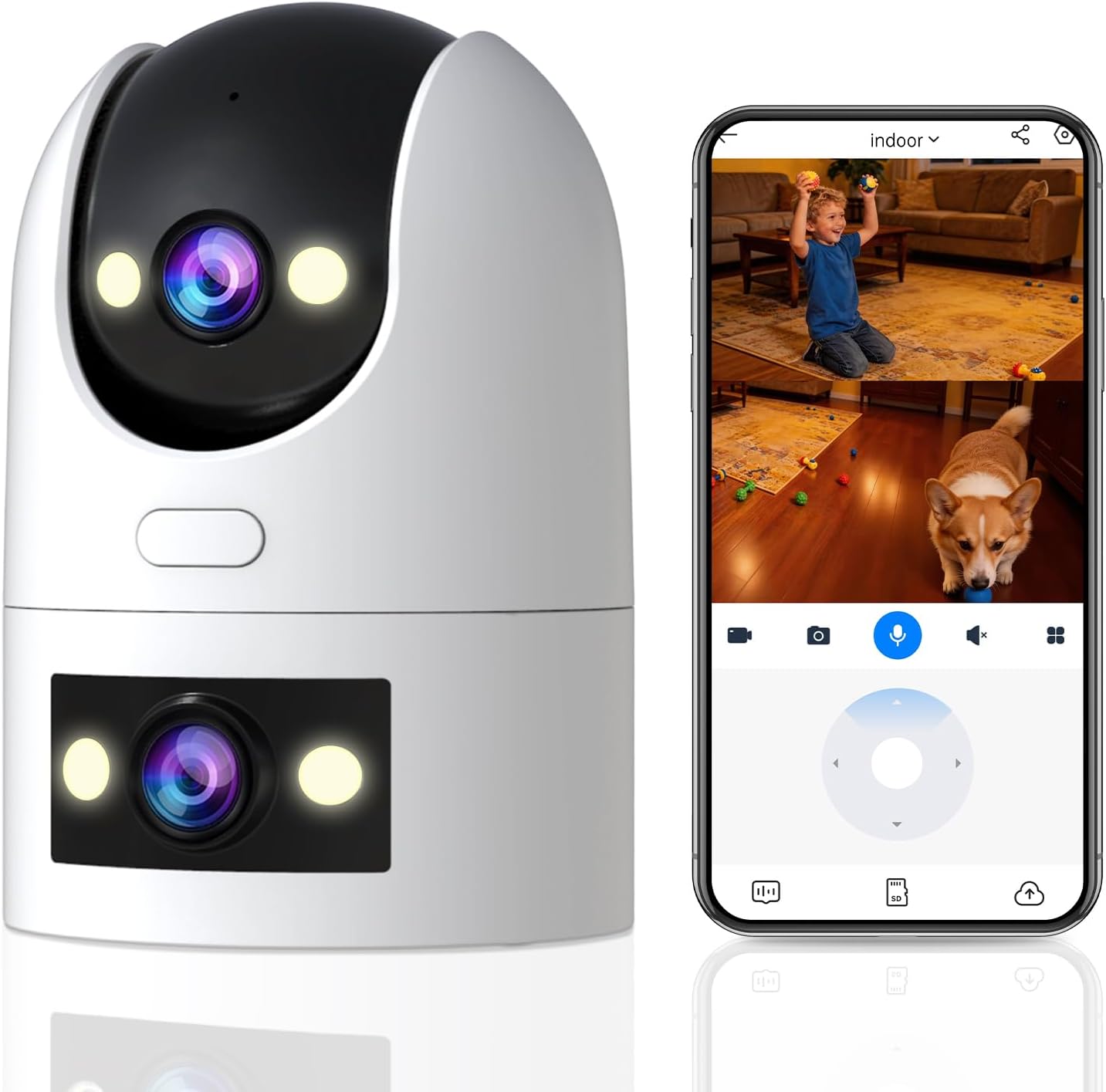 JOOAN 2K 5G/2.4G 2-Way IP66, 1 Pack Indoor Camera WiFi Pet Camera, Outdoor Security Camera, Cameras for Home Security