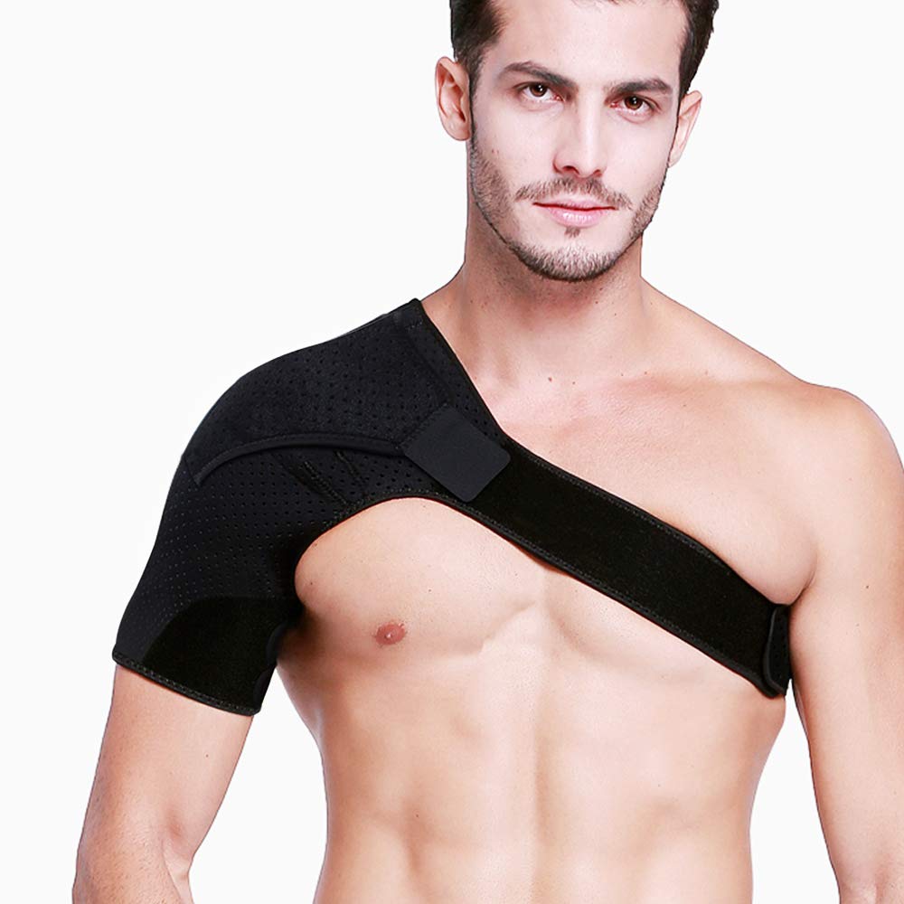 HUEGLO Right Shoulder Brace for Men,Torn Rotator Cuff Support Women Shoulder Stabilizer Brace for Shoulder Pain Relief,Dislocated AC Joint,arthritis