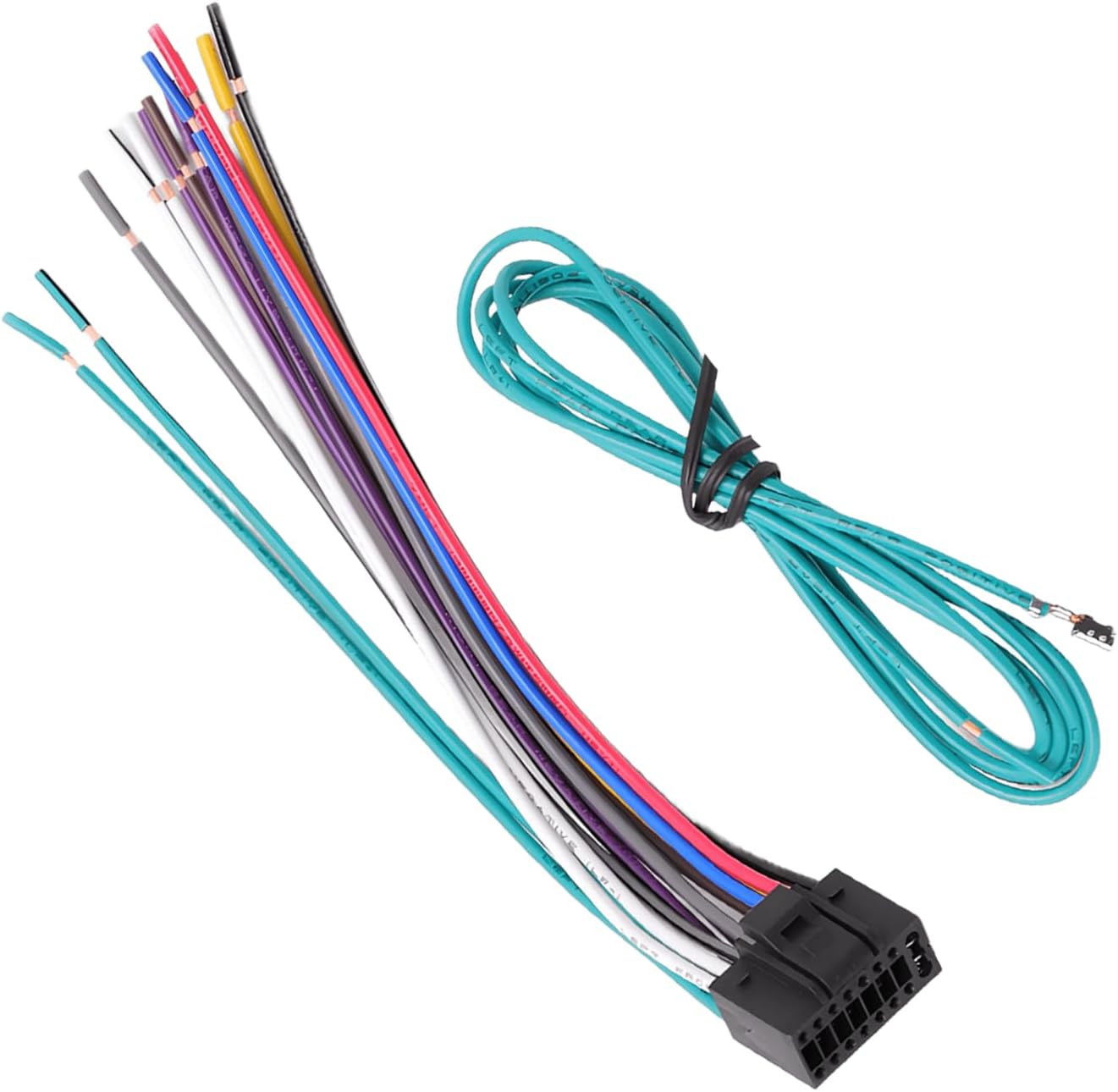 YYTQP 16 Pins Car Stereo Wiring Harness, Radio Wiring Harness Connector Compatible with Kenwood KDC KRC KMD Aftermarket
