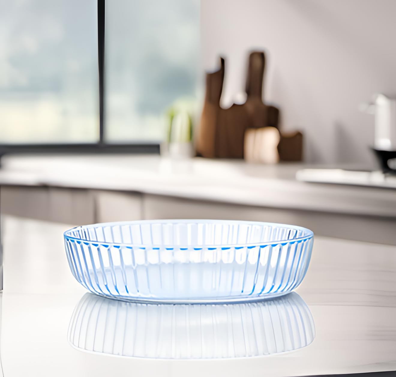 RONDURE Deep Pie Dish for Baking 10-inch Glass Pie Plate Pan Clear - 2.3 Inch Deep - for Oven Baking Crust Quiche and Serving