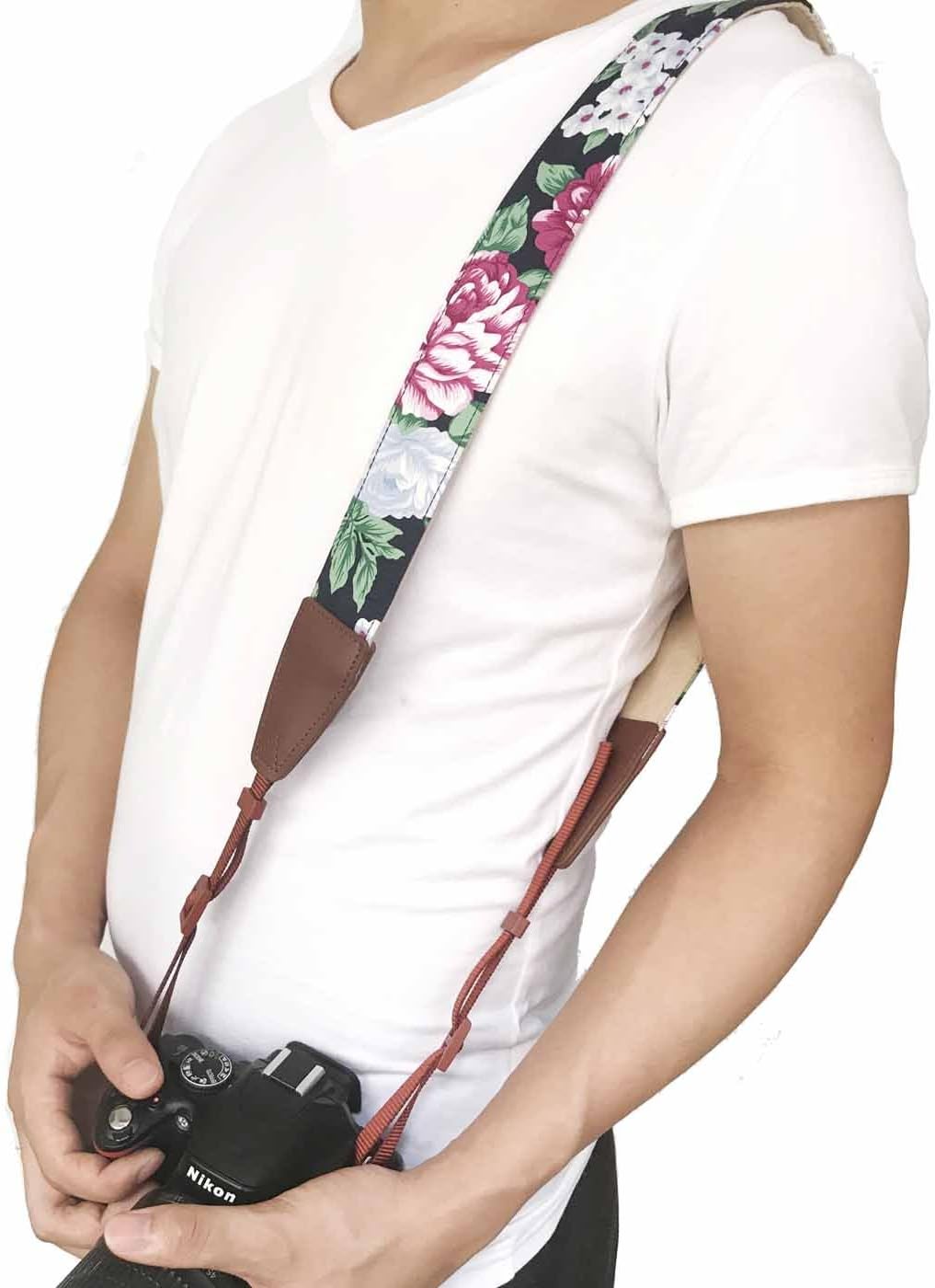 Alled Camera Strap Neck, Adjustable Vintage Floral Camera Straps Shoulder Belt for Women/Men,Camera Strap