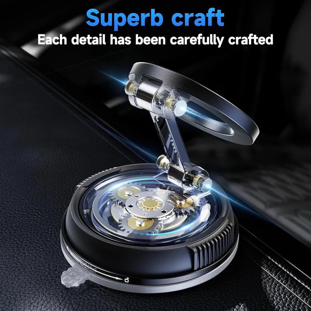 BEIDOQIXIN 360 Automobiles[98+LBS 2800gf Magnetic Car Phone Holder Vacuum Adsorption Suitable for iPhone and Android