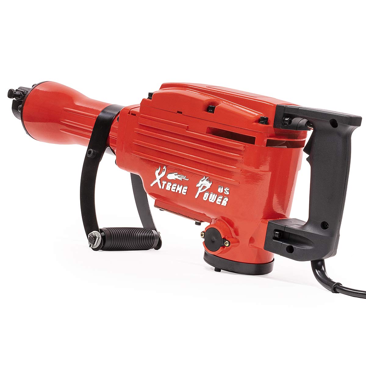 XtremepowerUS 2200W Demolition Jack Hammer Flat Chisel Bull Point Chisel Bits Demo Chipping Hammer Concrete Pavement Breaker DIY Construction Concrete Floor Breaker Punch Drill