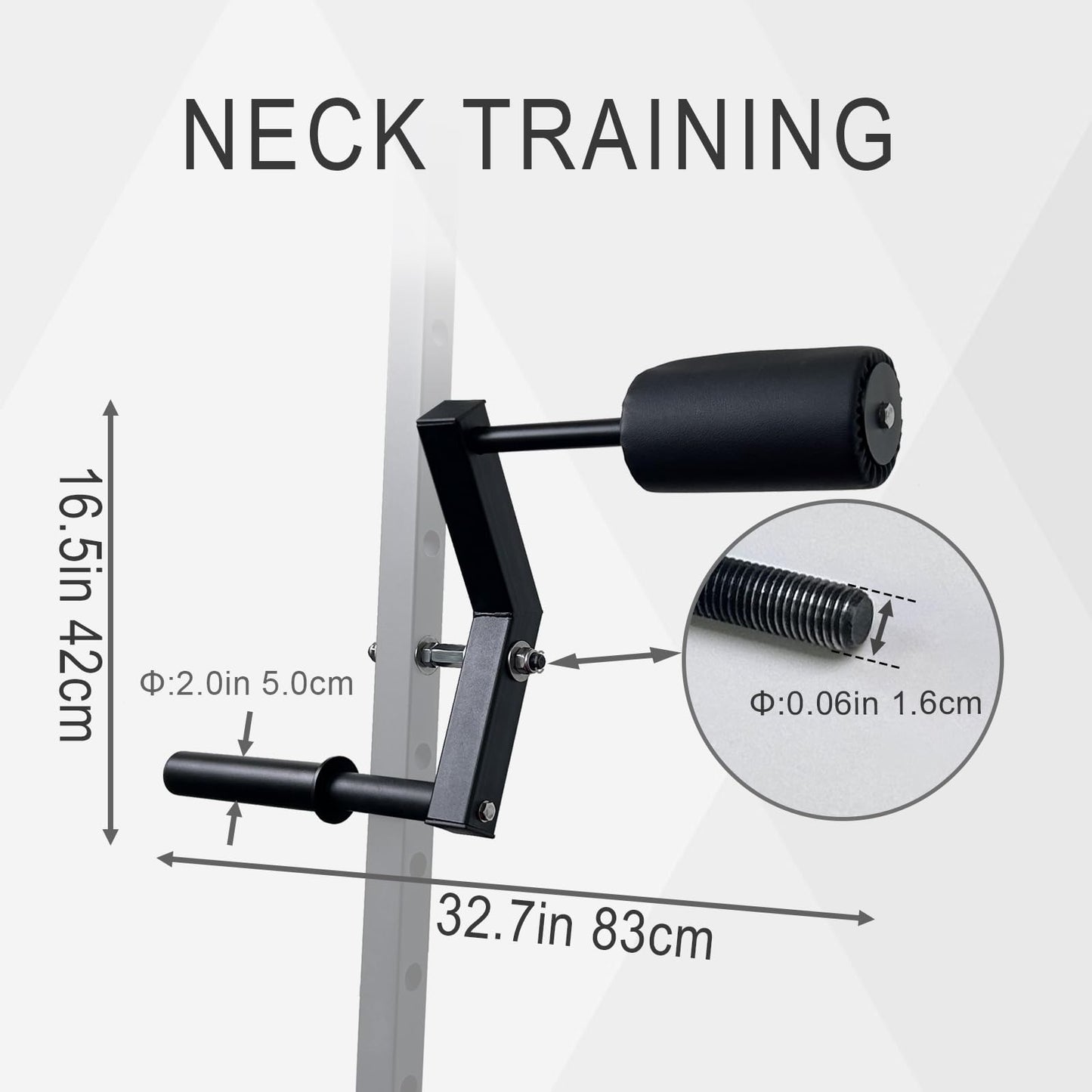 BLUSLM Upgraded Rack Mount Neck Traniner, Neck Machine Strengthener for Muscles Training, Neck Workout Equipment Power Rack Attachment for Home Gym Fitness
