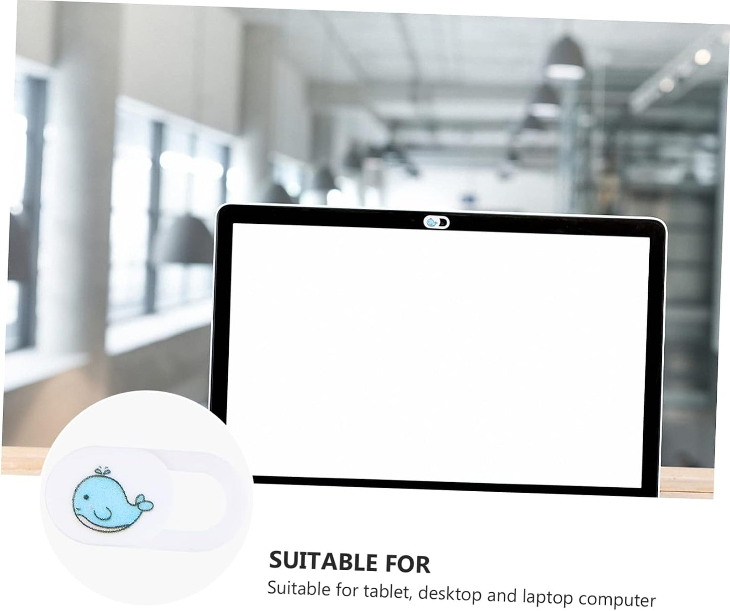 3 Pack ARTIBETTER Whale Pattern Webcam Cover Slide Privacy Protection for Laptop Tablet Computer Lens
