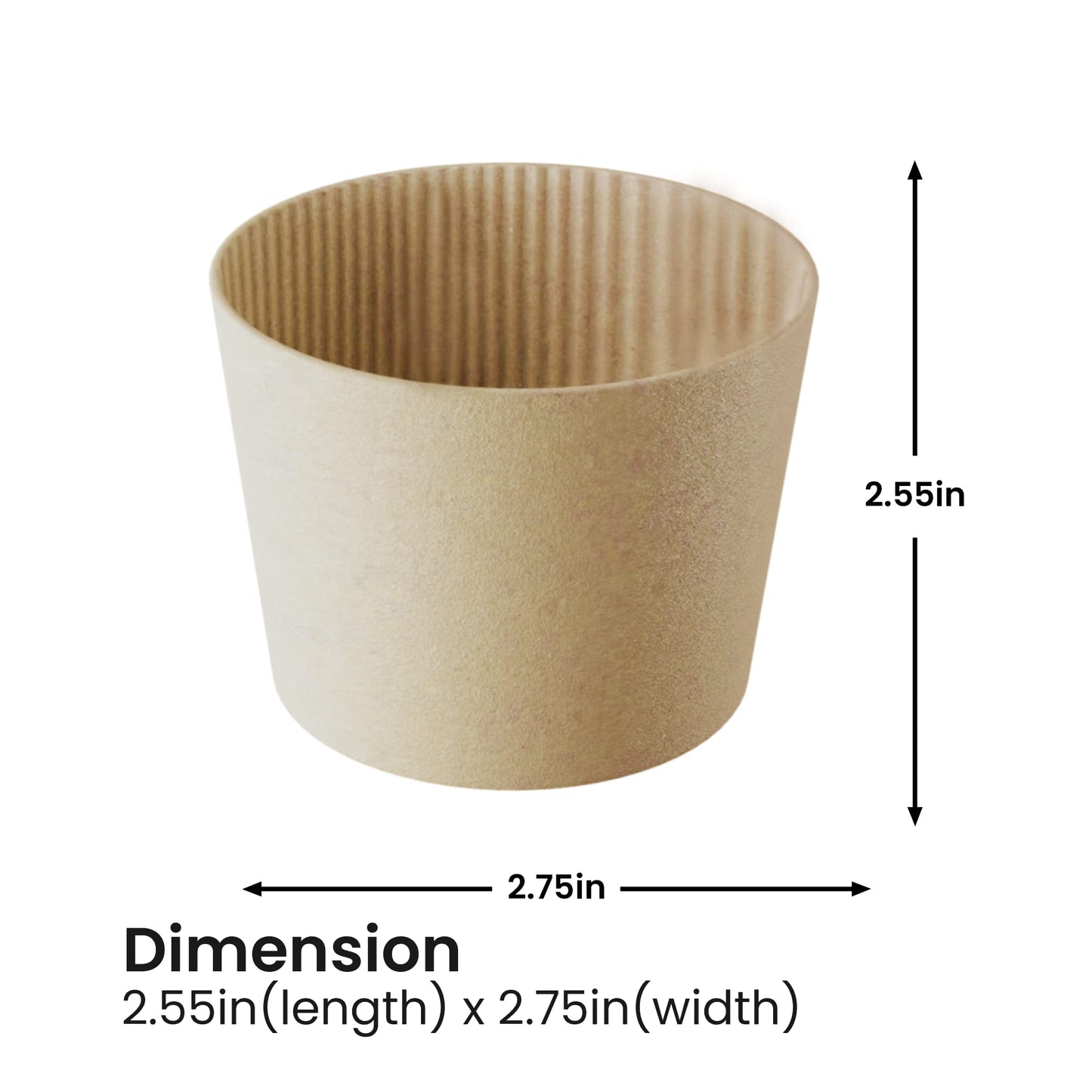 Homelance Coffee Sleeves 900 Pcs – Corrugated Brown Kraft Paper Cups Sleeves Fit 12oz, 16oz, 20oz, 22oz & 24oz Cups – Recyclable & Disposable – Perfect for Hot Drink in Cafes & Offices (Pack of 900)