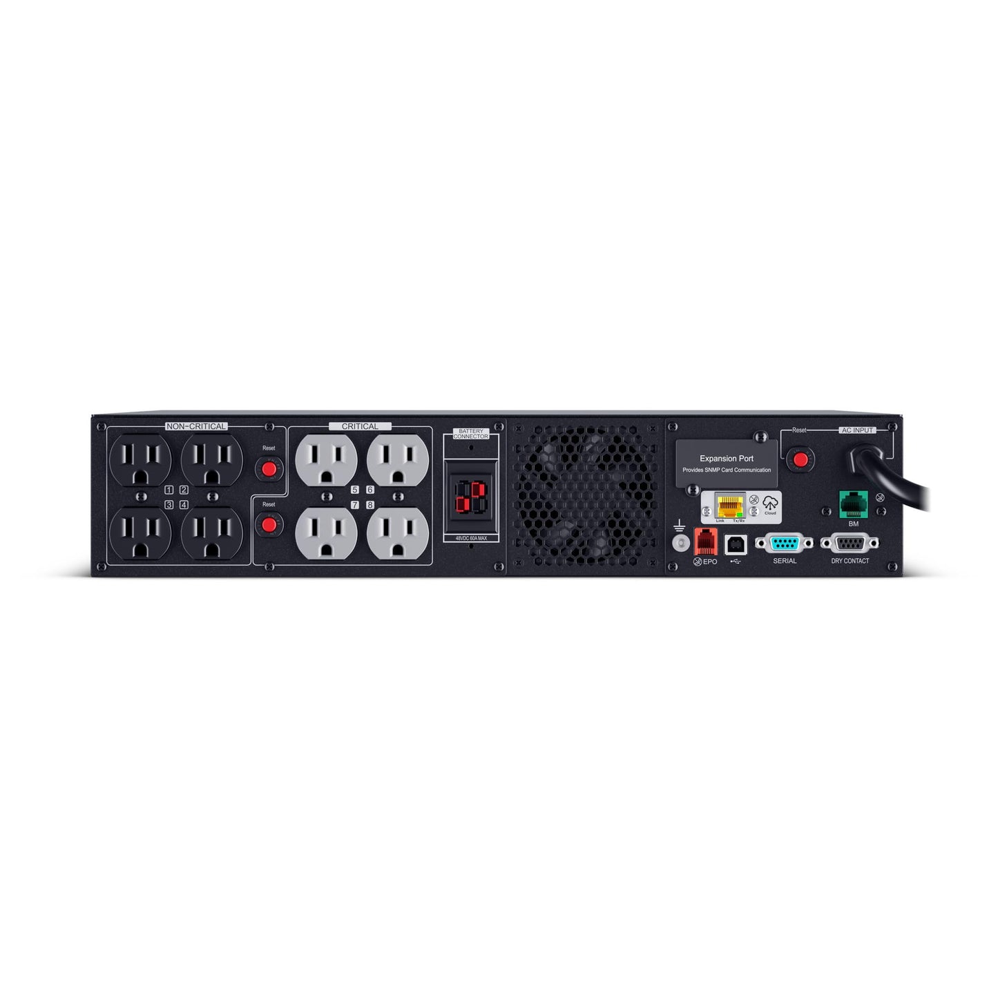 CyberPower PR1000RTXL2UC Smart App Sinewave UPS Battery Backup and Surge Protector, 1000VA/1000W, 8 Outlets, 2U Rack/Tower, AVR, Built-In Cloud Monitoring, EBM Option, UL Certified