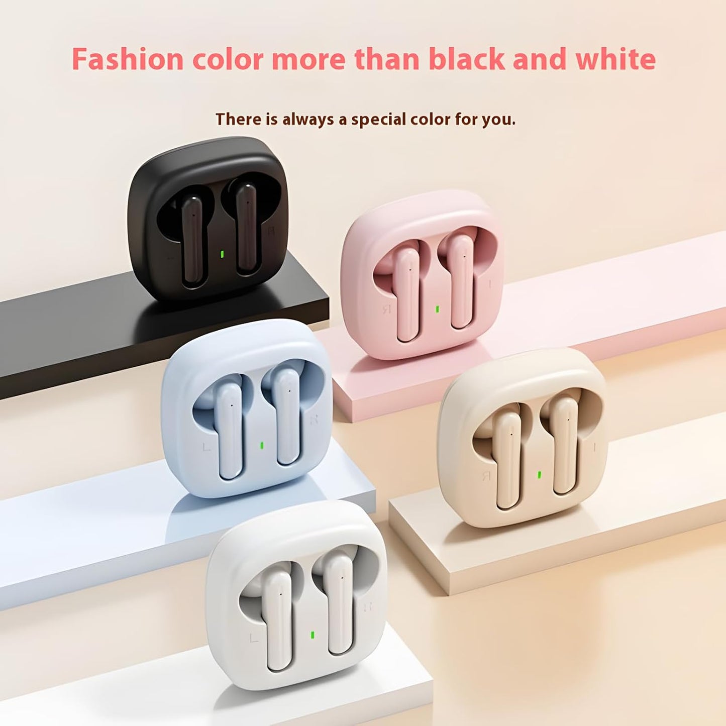 2025 5.3 20 IP7 Wireless Earbuds, Bluetooth Headphones HiFi Stereo Headphone with Hours of Playback Life in-Ear