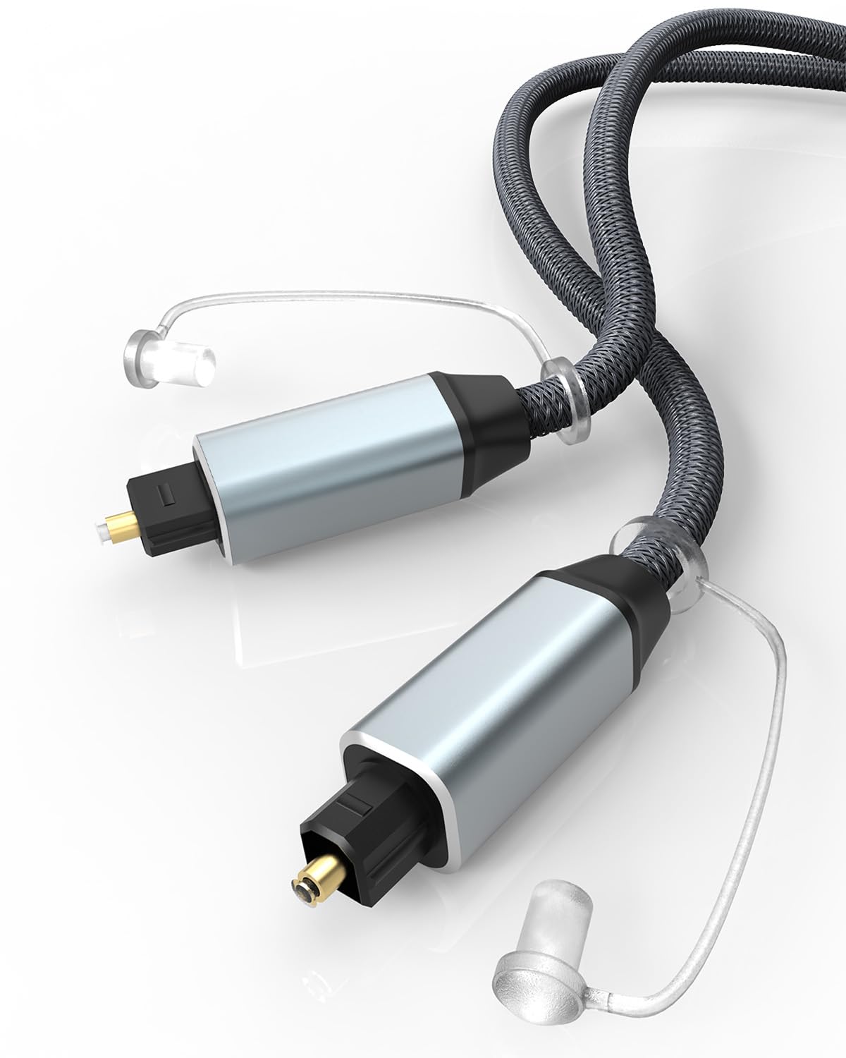Bicmice Xbox/PS3/PS4/PS5 24K Gold-plated-5Ft/1.5M Optical Audio Cable Nylon-Braided Toslink Optical Cable for Soundbar