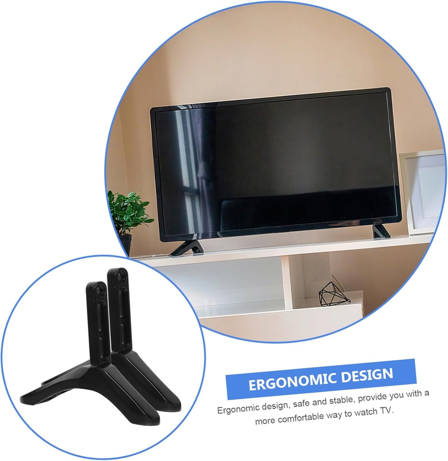 COOLHIYA 1set Tabletop Tv Stand for Installation Heavy-Duty Tv Base Support Stable Design for Secure Viewing Easy