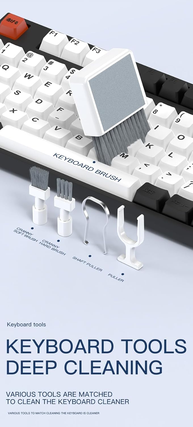 Ryaacphi Multi-Functional Electronics Cleaning Kit, Charging Port Cleaner, for Mobile Phones, Headphones, Computer