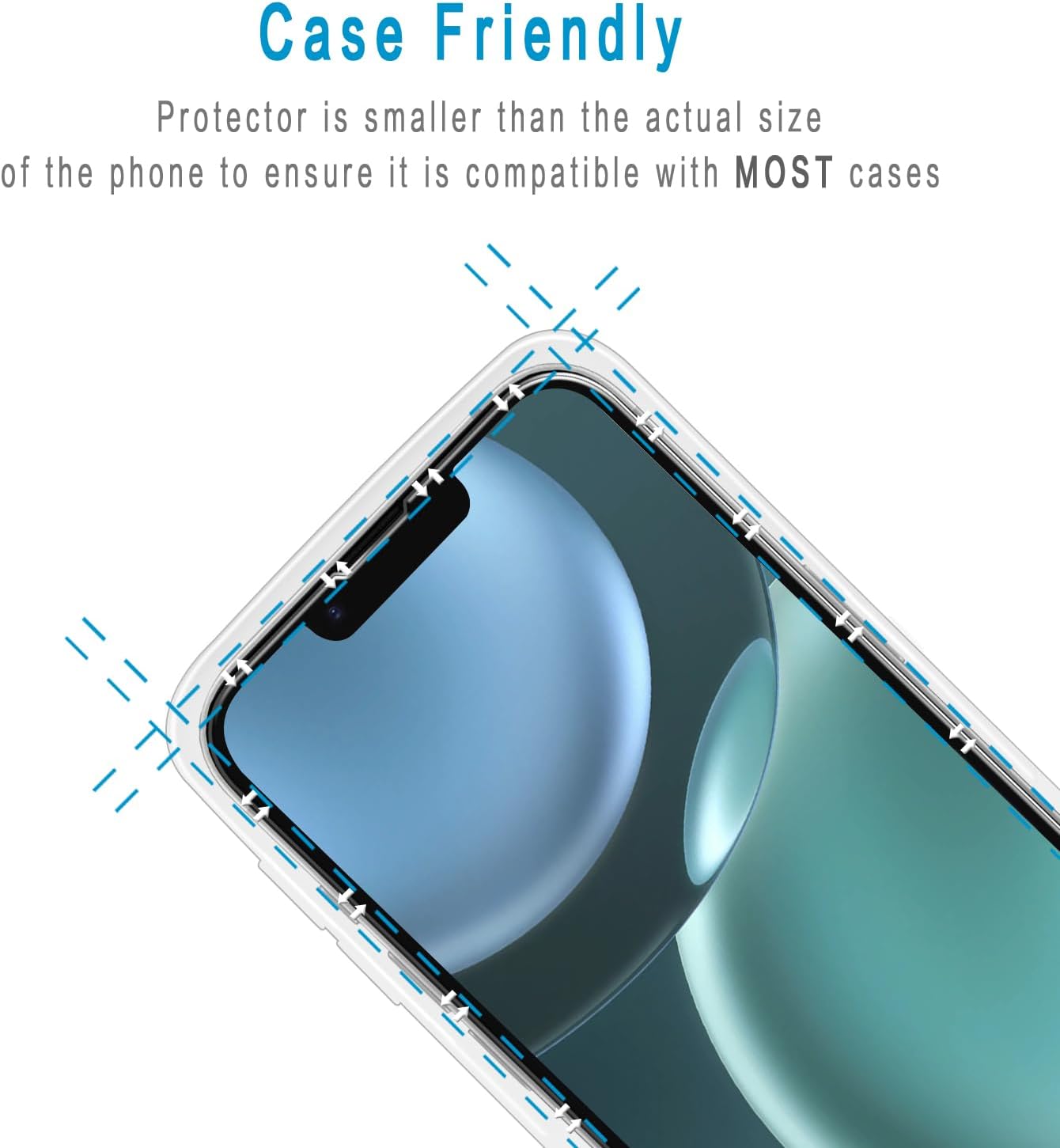 (2 Pack) 17e 16e Screen Protector for iPhone / iPhone Tempered Glass, Anti Scratch, Bubble Free