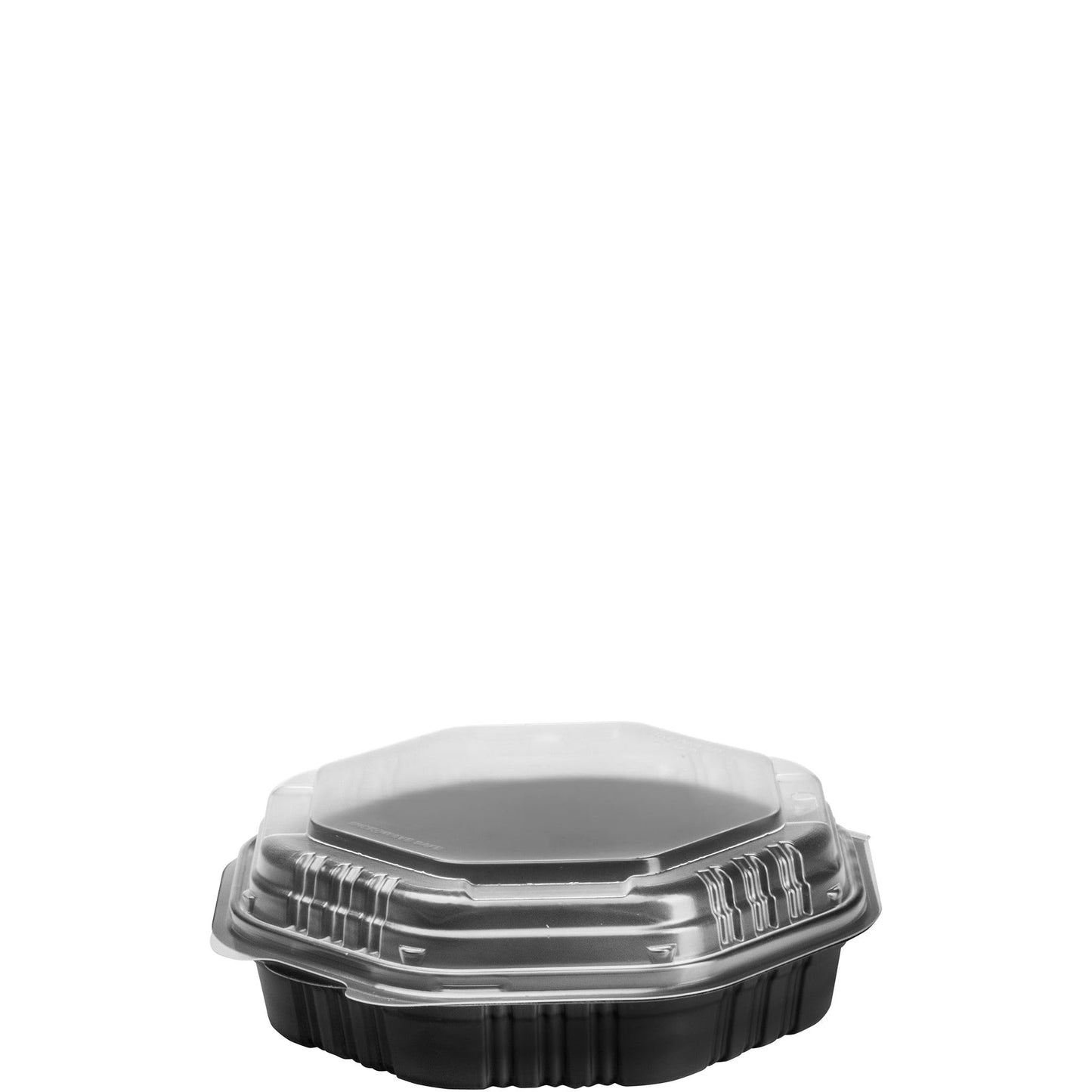 Solo 809011-PP94 9 in Black/Clear Microwavable PP Plastic Hinged Container, 9.55 X 9.13 in (Case of 100)